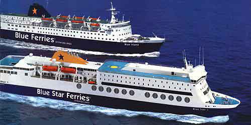 Blue Star 2015 ferry schedules to Dodecanesse and North Aegean Islands